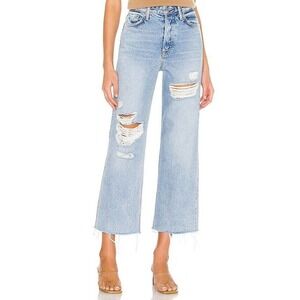 Grlfrnd The Bobbi High Rise Crop Wide Leg Jeans In Higher Love Wash size 25 New